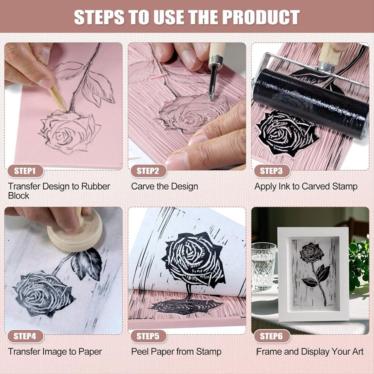 A79G Linoleum Blocks for Print - огляд і ціна Linocut Carving Tool