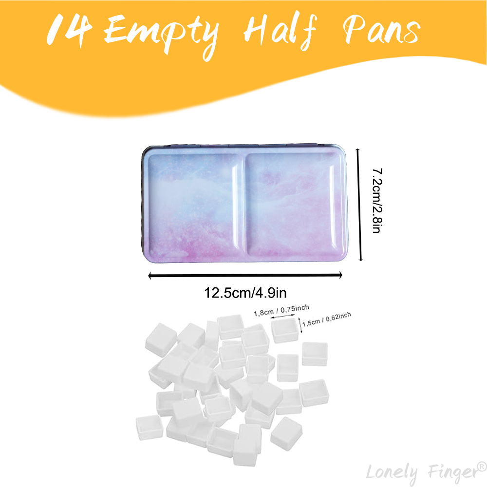 Empty Watercolor Palette Tin S - огляд і ціна Gouache Paint Set