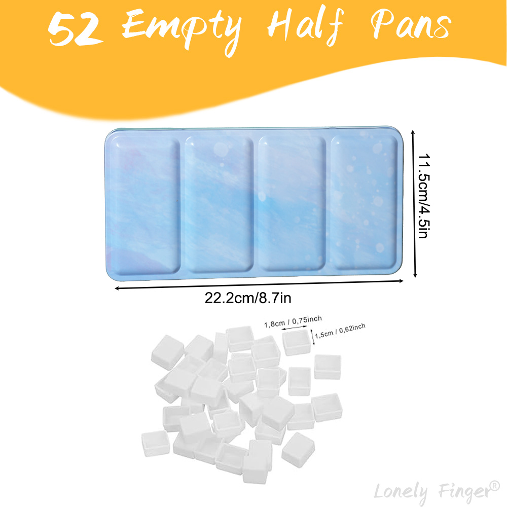Empty Watercolor Palette Tin S - огляд і ціна Gouache Paint Set
