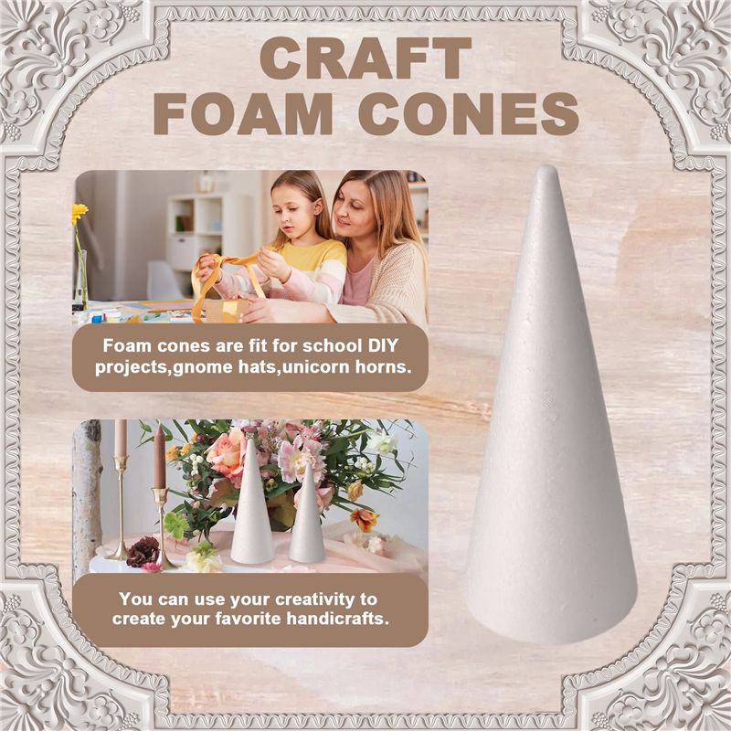24Pack Foam Tree Cones For Art - огляд і ціна Art Craft Tree