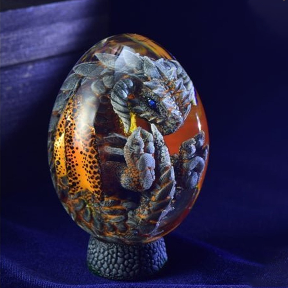 Lava Dragon Egg Statue Ornamen - огляд і ціна Art Craft Dinosaurs